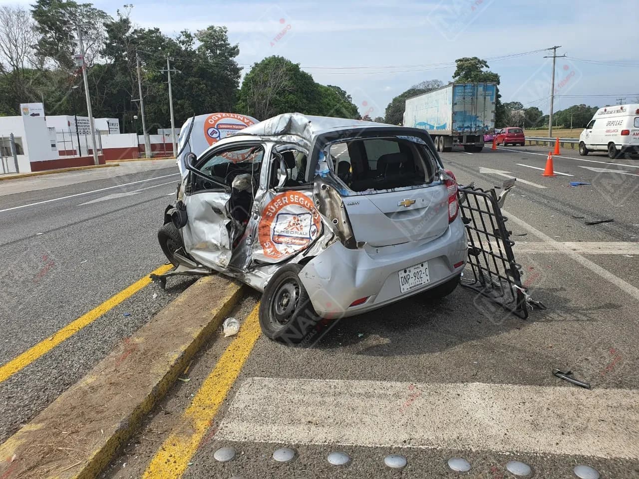 Un lesionado en accidente en la carretera costera