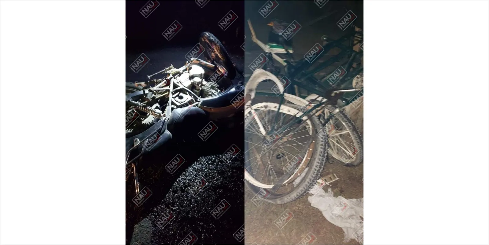 Dos heridos al chocar motocicleta contra triciclo en la carretera Jaritas