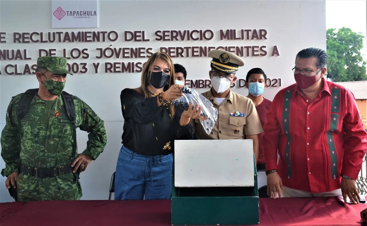 REALIZARON EL SORTEO ANUAL DEL SERVICIO MILITAR NACIONAL EN TAPACHULA