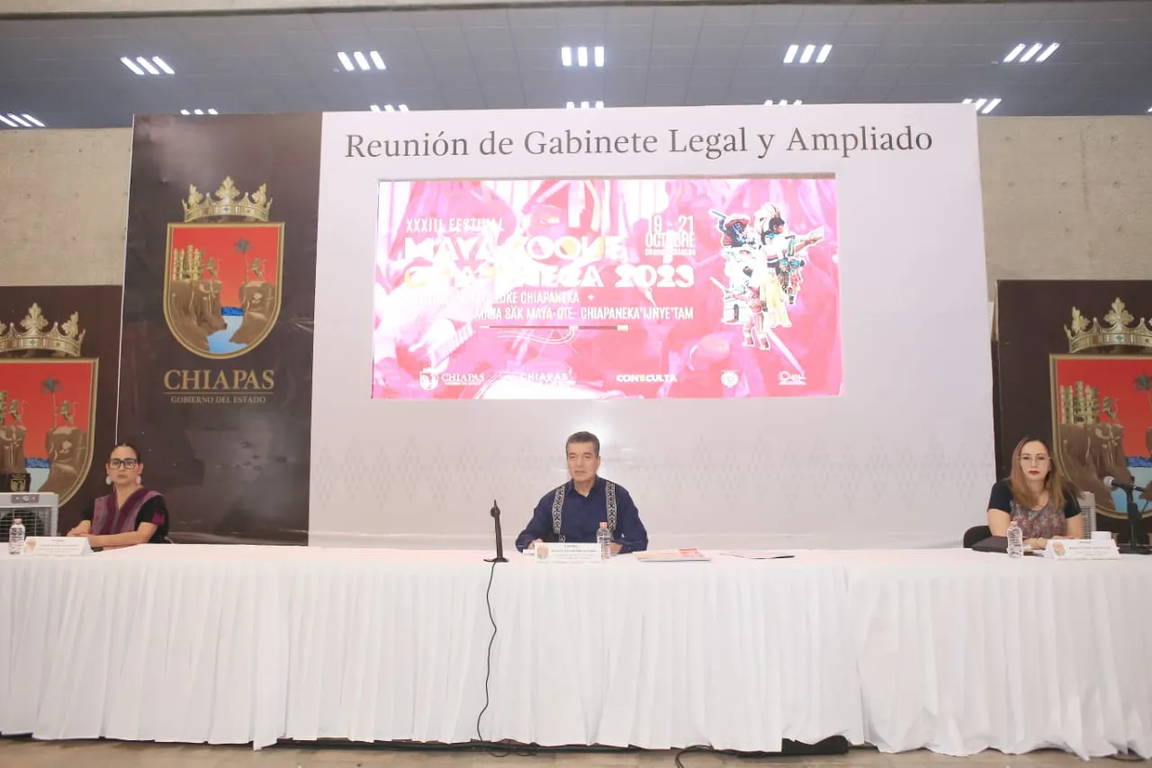 Rutilio Escandón pide a su Gabinete cerrar el quinto año de gobierno de forma responsable