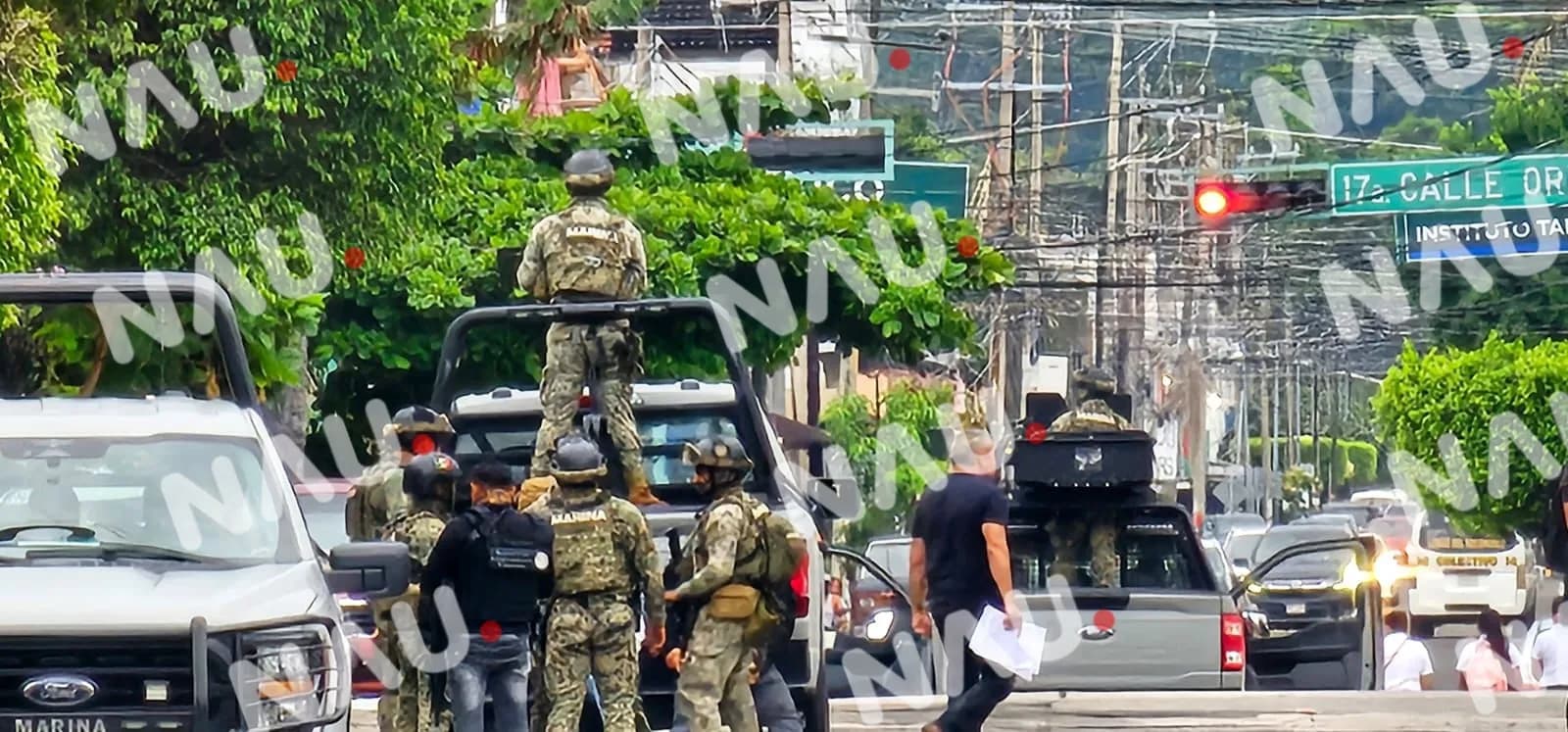Enfrentamiento armado entre marinos, Fiscalía federal y presuntos delincuentes en Tapachula deja tres fallecidos, dos heridos y varios detenidos