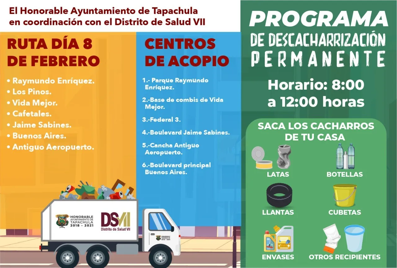 INICIAN LOS DESCACHARRAMIENTOS EN COLONIAS DE TAPACHULA, PARA EVITAR DENGUE, ZIKA Y CHIKUNGUNYA