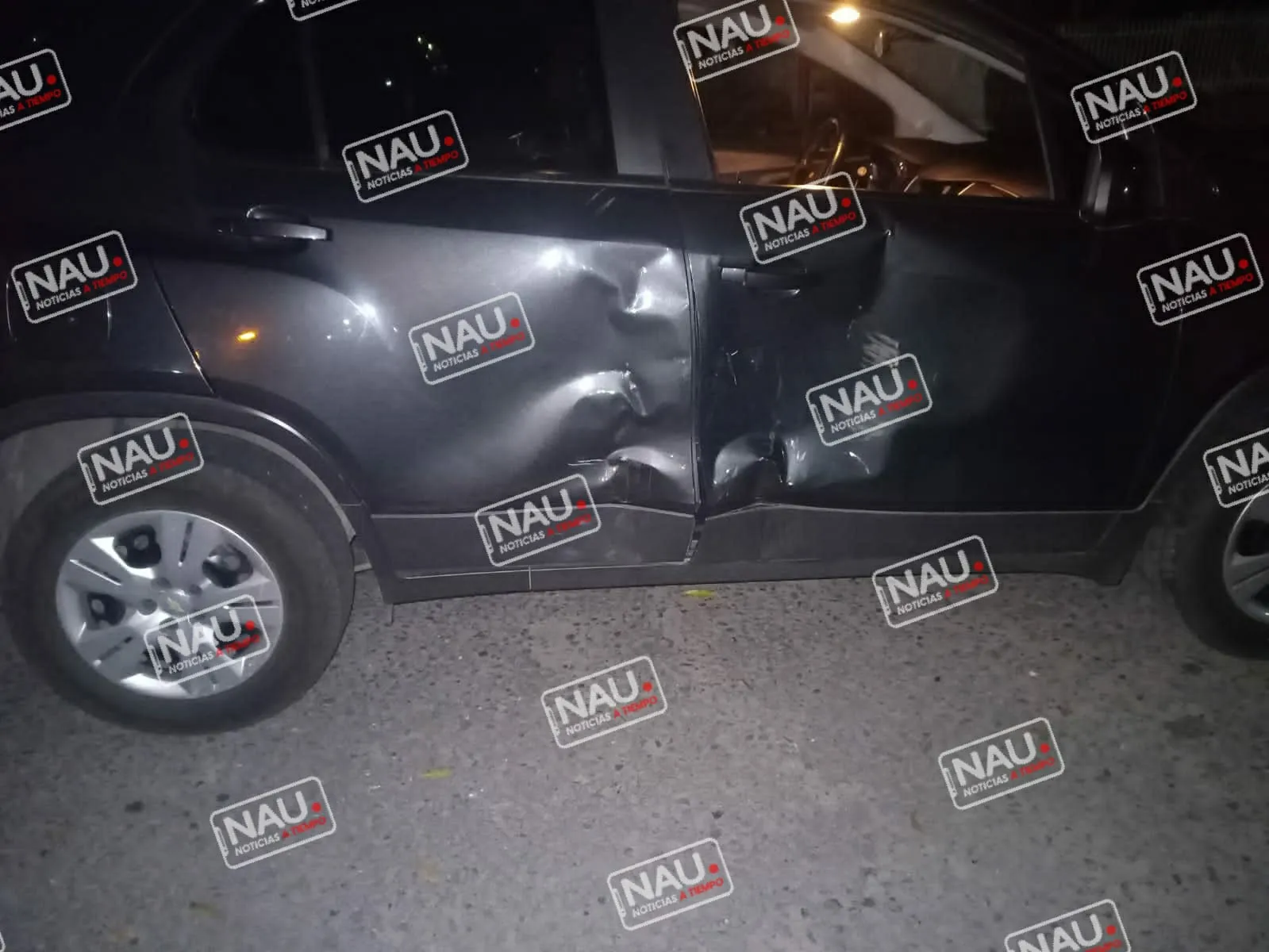 Conductor de un vehículo embiste a motocicleta en la Colonia Los Pinos en Tapachula.