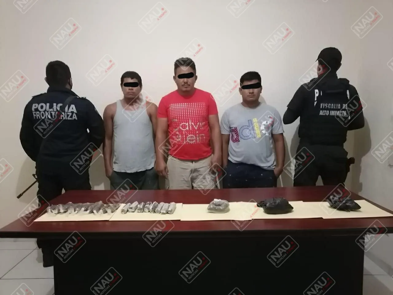 Detienen a tres guatemaltecos con marihuana en Tuxtla Chico