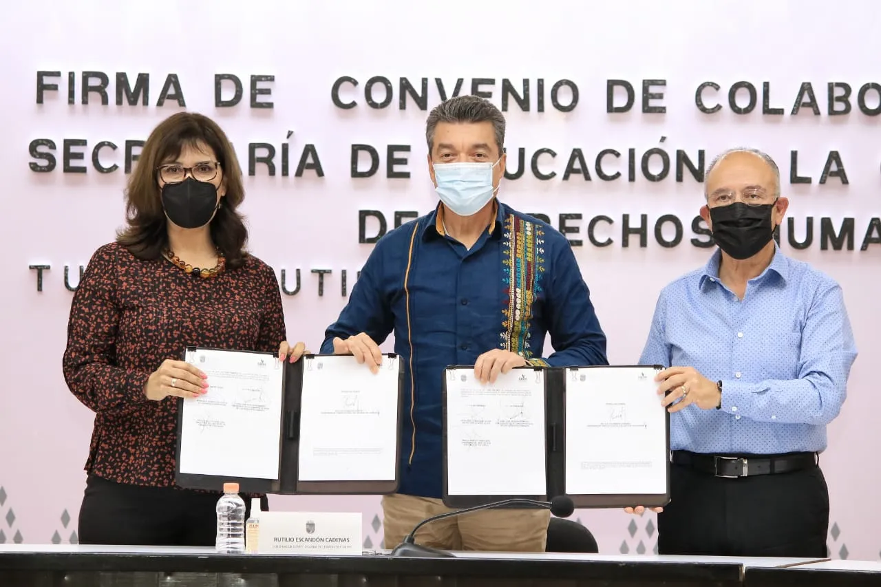 Firman convenio para la formación docente con perspectiva de derechos humanos