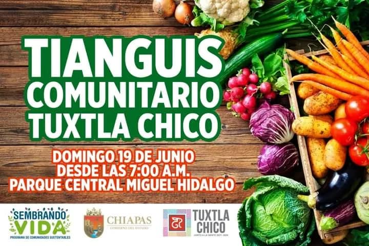 Este domingo se instala nuevamente “El Tianguis Comunitario” en Tuxtla Chico