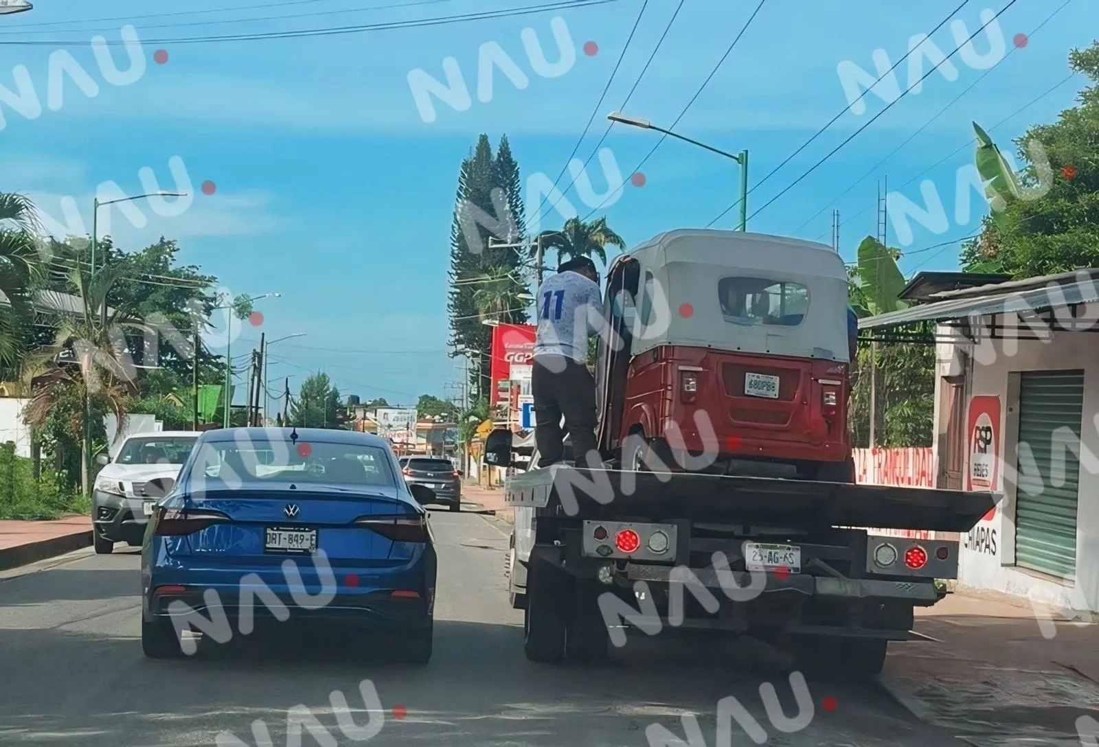 Bloqueo en el Ejido Faja de Oro de Cacahoatán