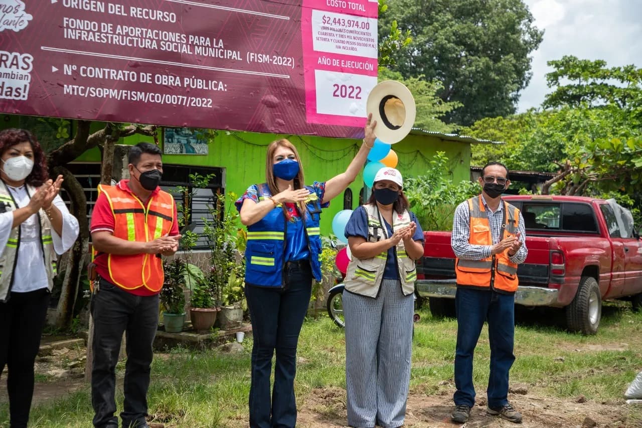LOS RECURSOS PÚBLICOS SE TRANSFORMAN EN OBRAS DE BENEFICIO SOCIAL PARA LOS TAPACHULTECOS: ROSY URBINA