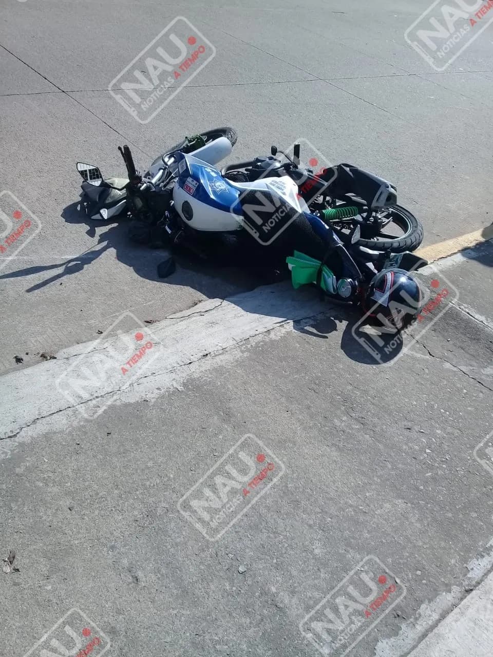 Policía de vialidad motorizado fue impactado por una camioneta