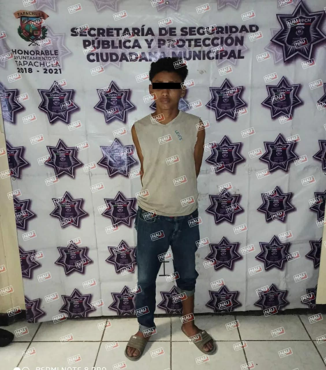 Presunto asaltante de Oxxo de origen salvadoreño fue detenido por la Policía Municipal.