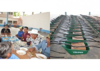 El amigo del pueblo Carlos Calvo festeja el día del albañil