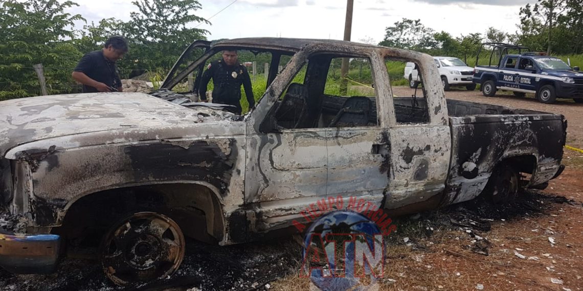 Incendian camioneta en la entrada a la Colonia Jazmines