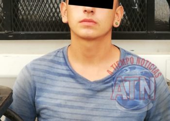 Detienen a guatemalteco y hondureño con marihuana en el Parque Central Miguel Hidalgo.