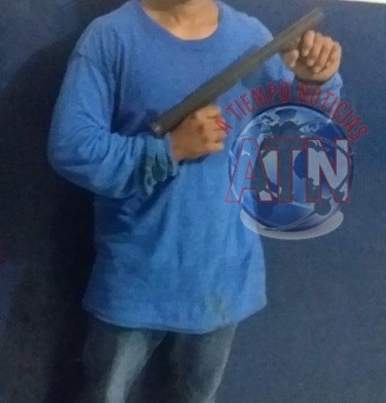 Detienen a presunto mara 13 con una chimba