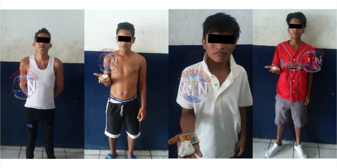 Detienen a 4 sujetos