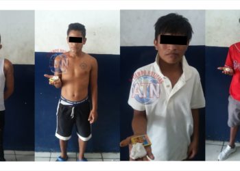 Detienen a 4 sujetos