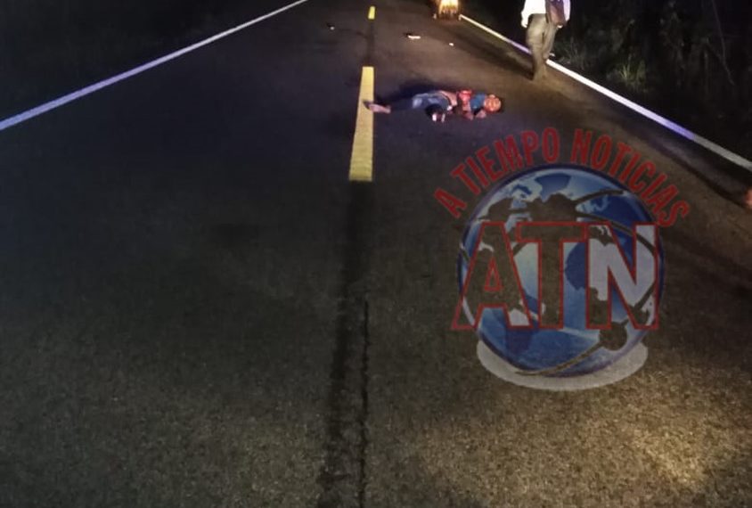 Vehículo no identificado lo atropelló y lo mató