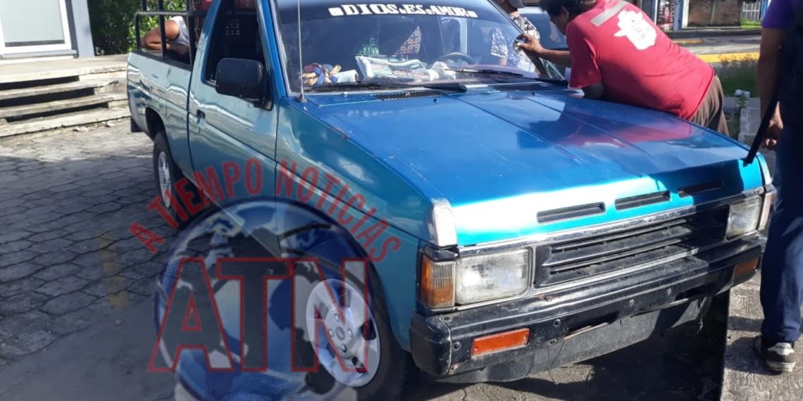 Aseguran vehículo por no contar con placas ni tarjeta de circulación