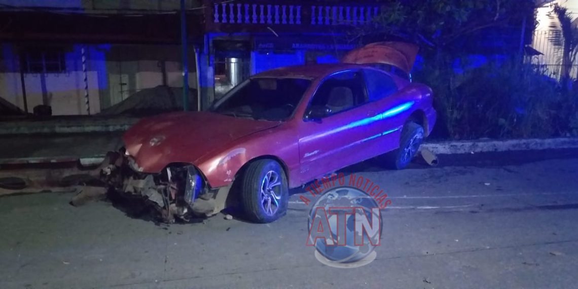 Abandonado tras ser chocado