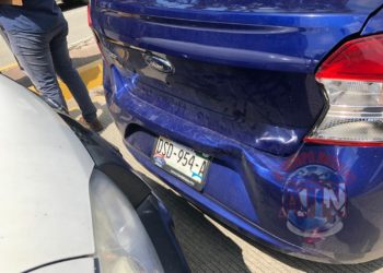 Chocó por alcance y daño un vehículo