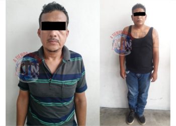 Dos Integrantes de la banda Barrio 18 fueron detenidos en el Ejido Morelos de Tapachula