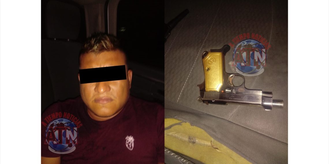 Detenido con pistola y marihuana