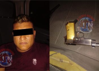 Detenido con pistola y marihuana