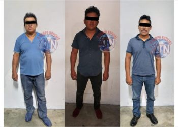 Policías estatales y municipales detienen a tres presuntos asaltantes