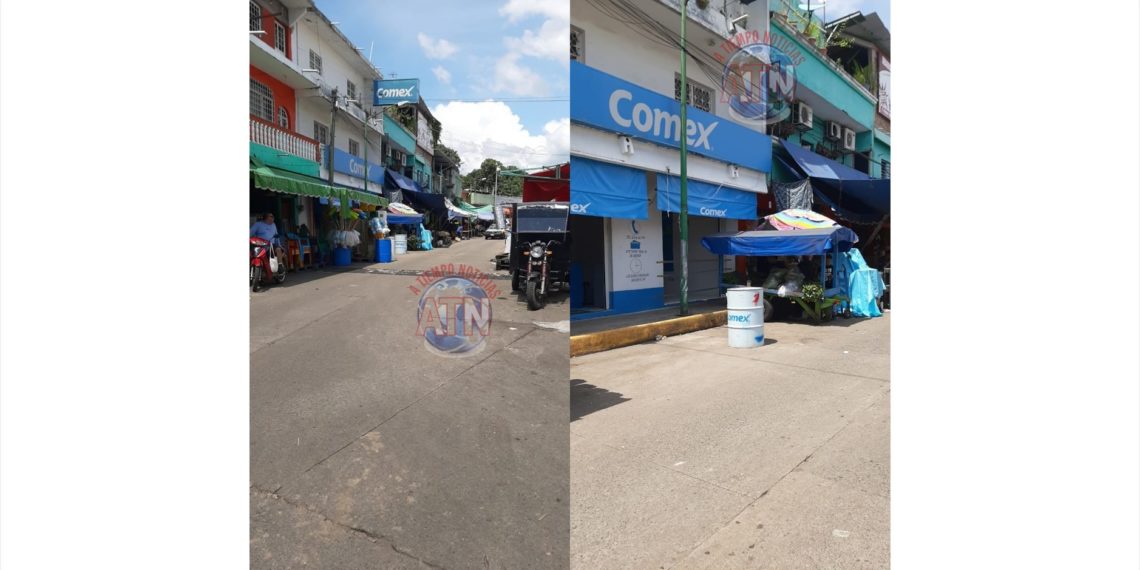 Asaltan tienda de pinturas Comex del Mercado San Juan