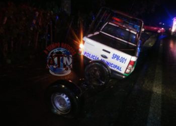 Patrulla de policía municipal de Tuxtla chico ocasiona accidente
