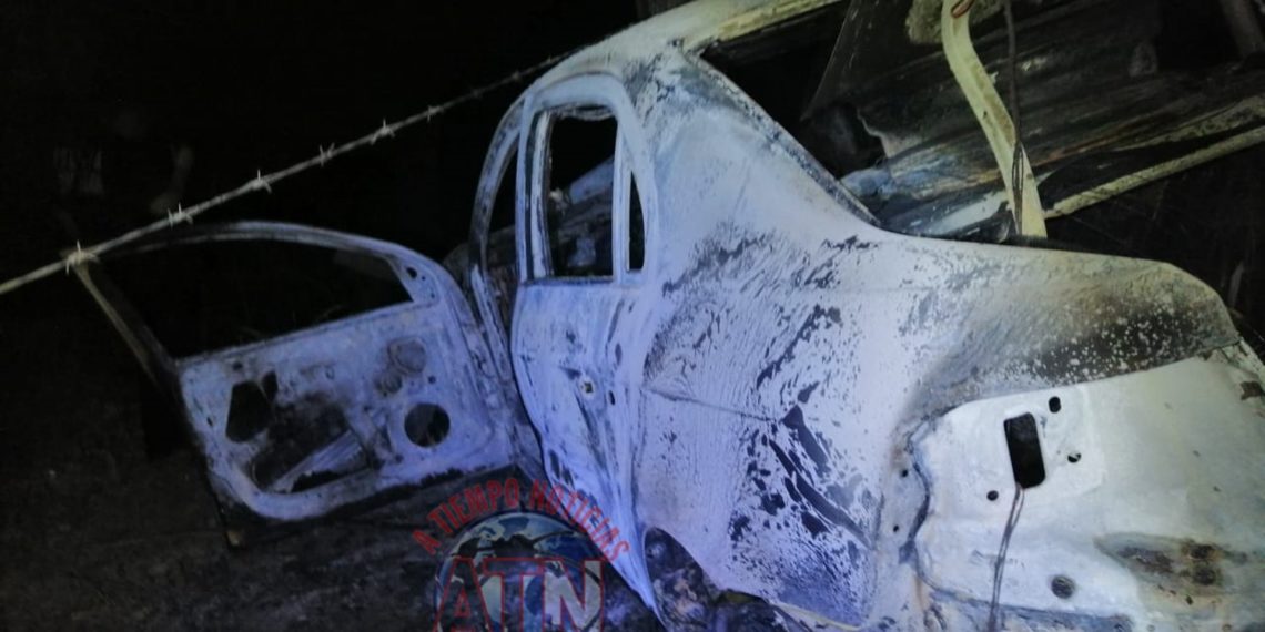Localizan vehículo abandonado y calcinado