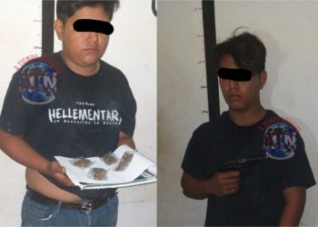 Detienen a dos sujetos armados