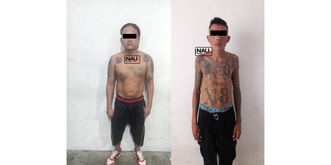 Detienen a dos presuntos barrios 18