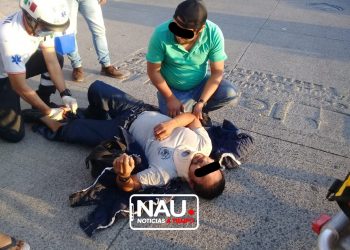 Motociclista lesionado