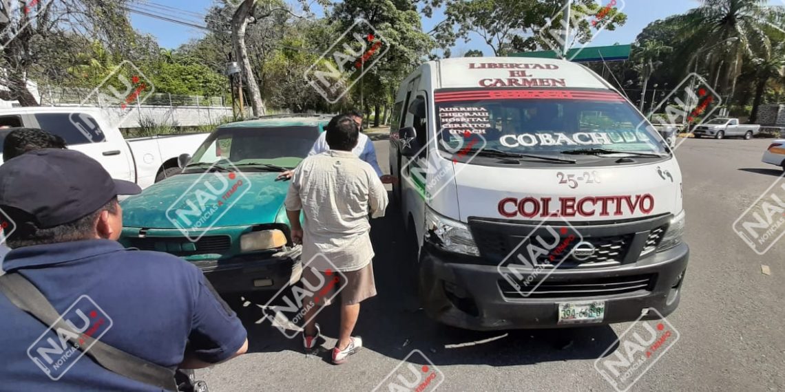 Se descuidó y chocó