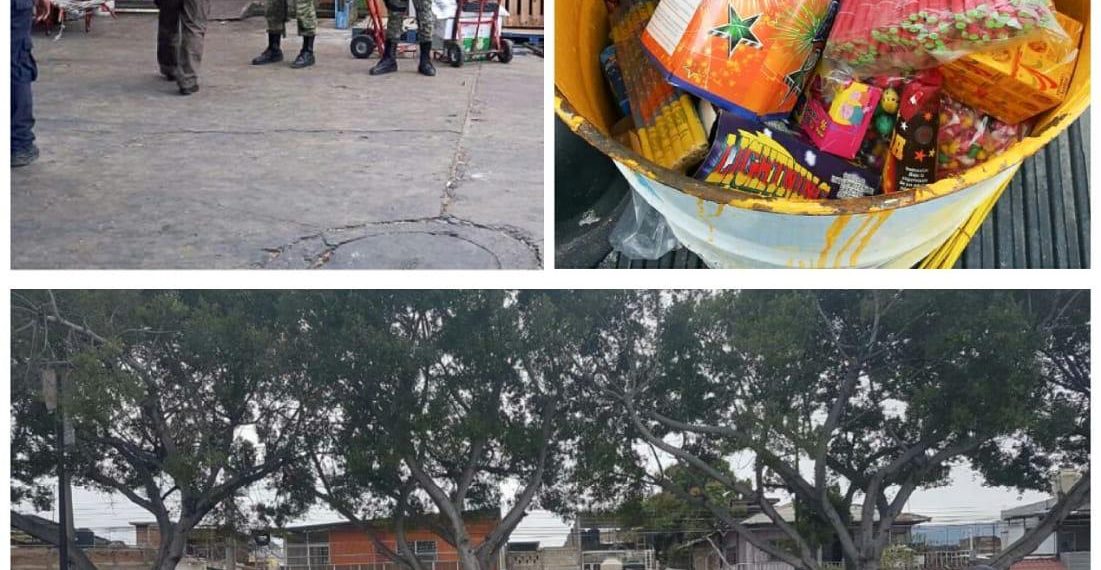 Incauta FGR 100 kilos de pirotecnia en Tuxtla