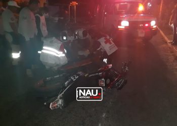 Menor de 17 años de edad se accidenta en su motocicleta