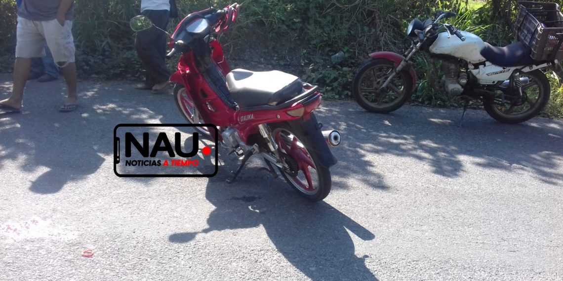 Joven mujer derrapó en su caballo de acero en Mazatán