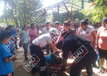 Mujer embaraza cayó en el interior de los Cerritos