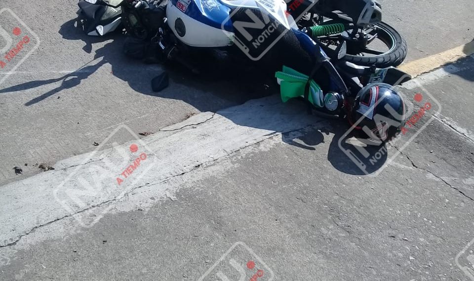 Policía de vialidad motorizado fue impactado por una camioneta