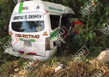 Muere conductor de combi en el libramiento sur poniente de Tapachula