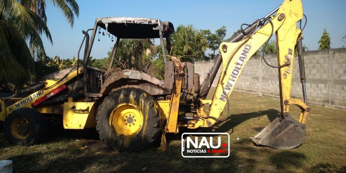 Queman una maquina en Suchiate