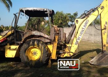 Queman una maquina en Suchiate