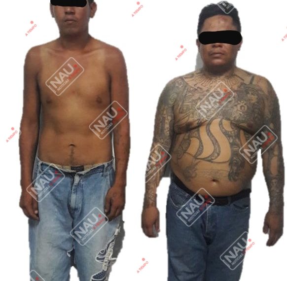 Detiene a dos presuntos barrio 18 en Nuevo Milenio