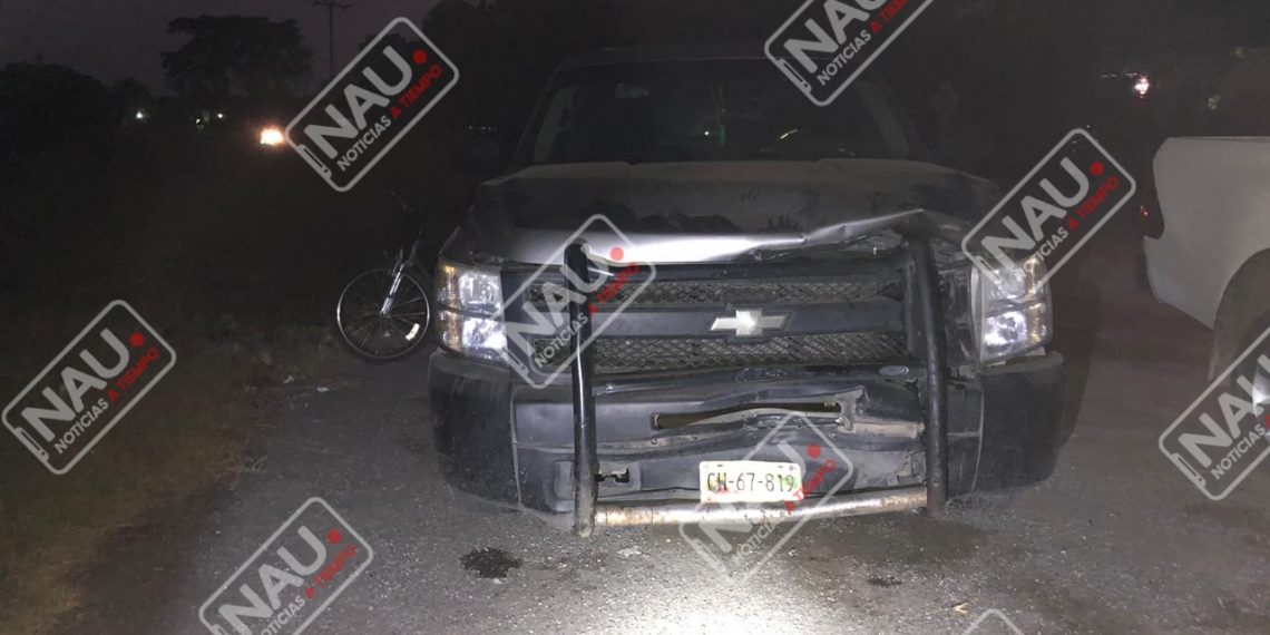 Sólo daños en accidente en el Ejido el Manzano