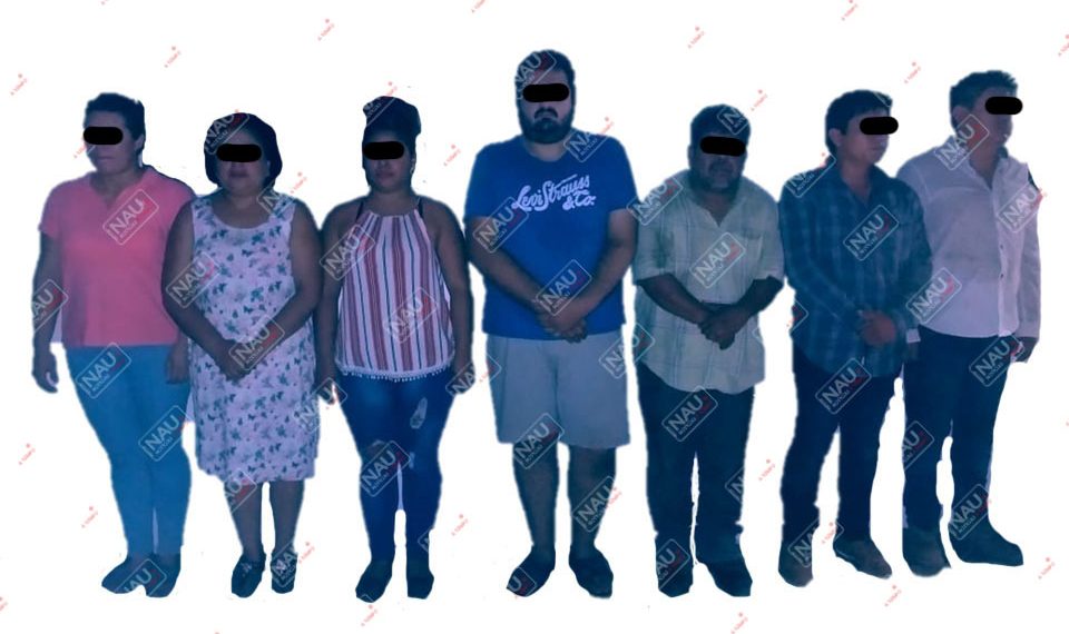 Detienen a 4 hombres y tres mujeres por el delito de asalto y robos a cuentahabientes