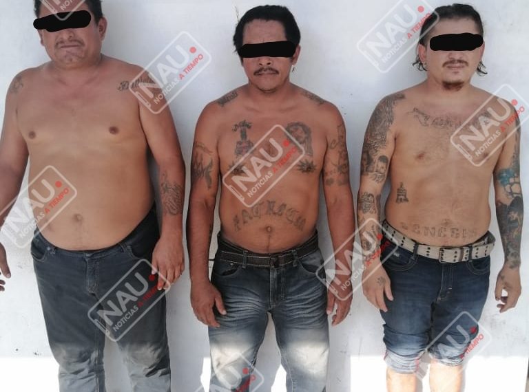 Presuntos narcomenudistas, El Bambi, El Negro y El Canelo, fueron detenidos en el centro de Tapachula