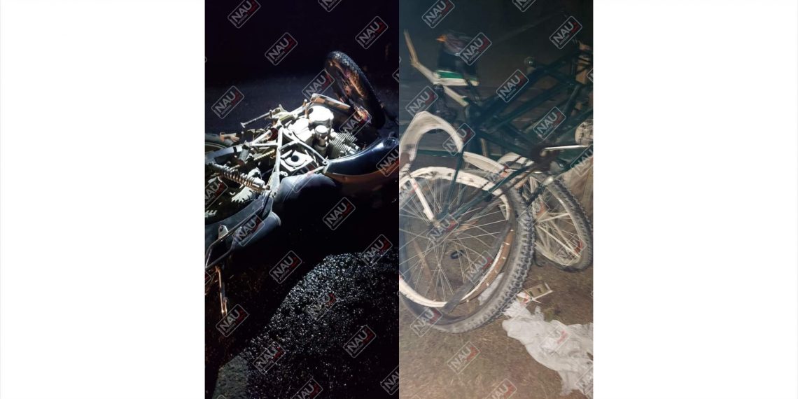 Dos heridos al chocar motocicleta contra triciclo en la carretera Jaritas