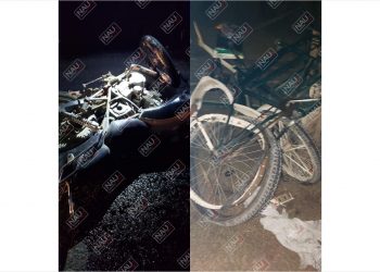 Dos heridos al chocar motocicleta contra triciclo en la carretera Jaritas