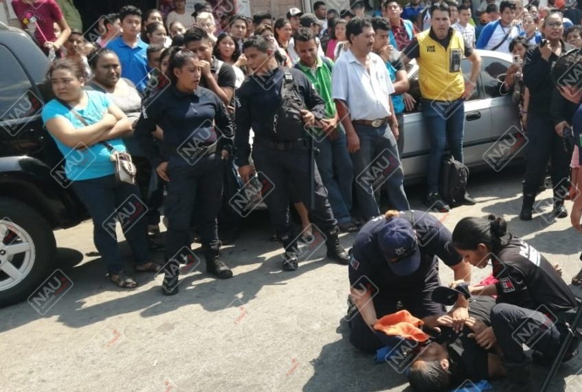 Mujer de 62 años de edad, fue atropellada frente al parque Miguel Hidalgo por moto patrulla de SPM